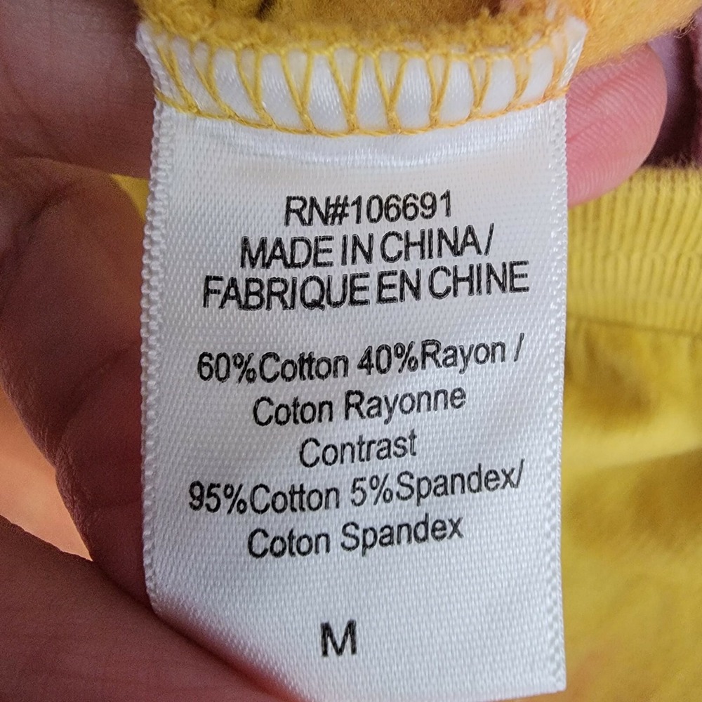 YOUNG FABULOUS BROKE Shorts Parker Tie Dye Cotton High Rise Yellow Women Medium - Picture 8 of 12